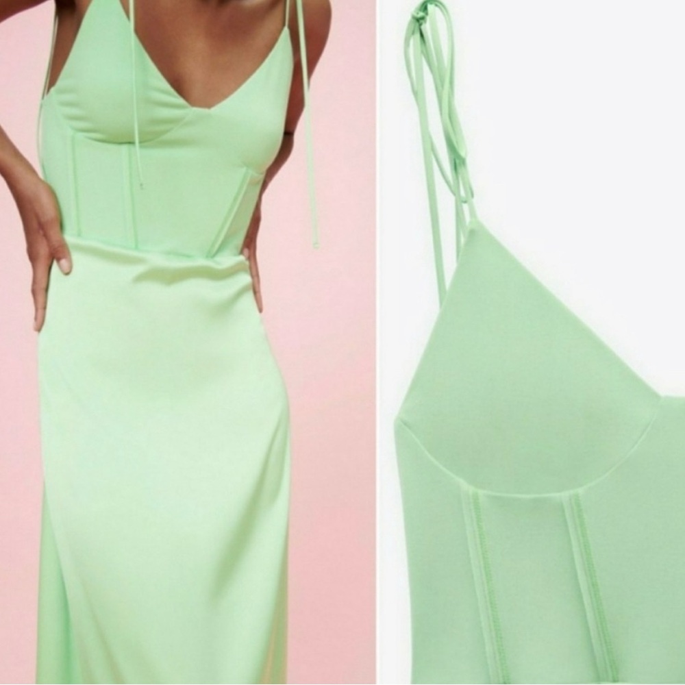 Zara Mint Green Midi Dress